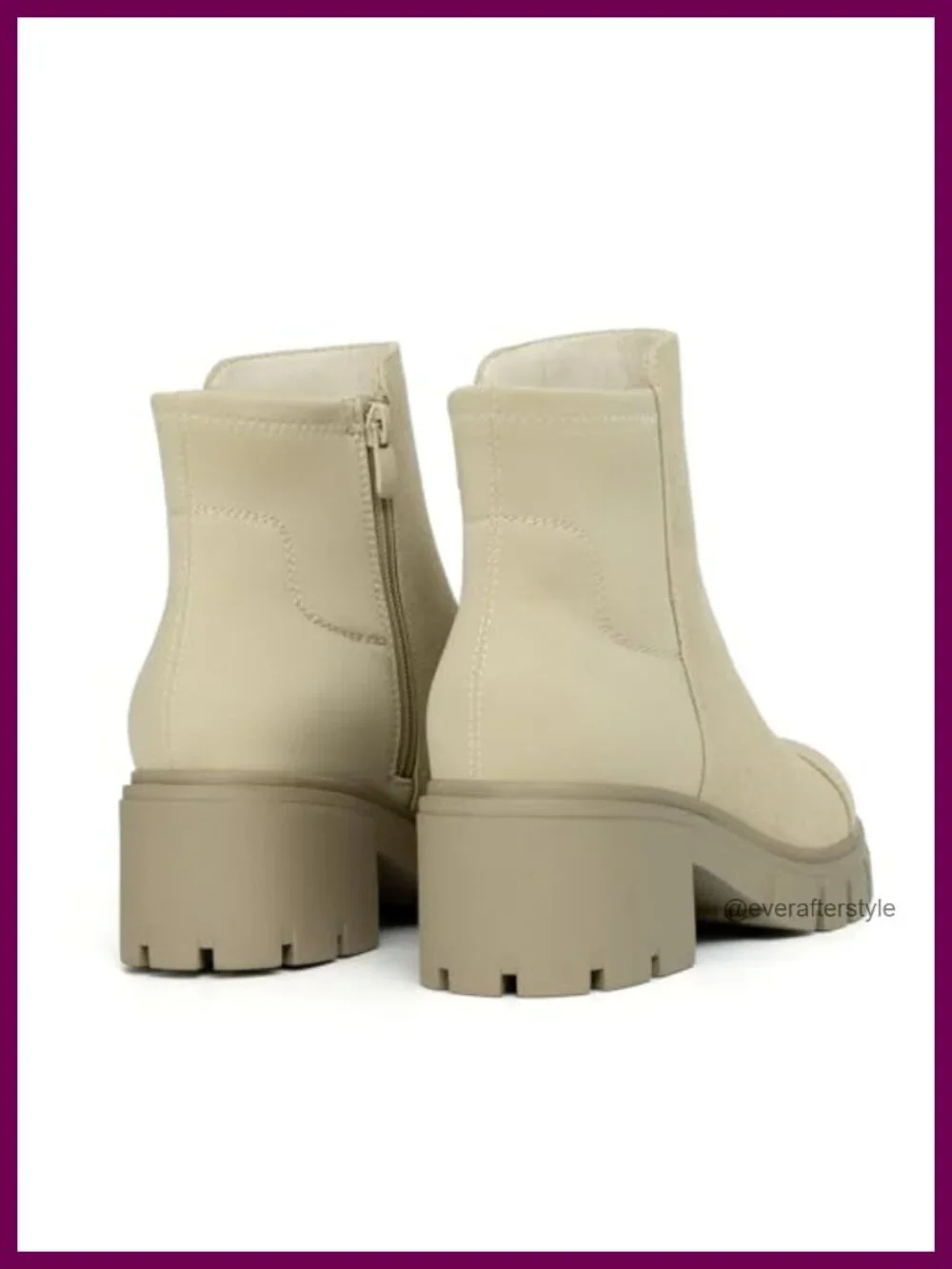 Women's Chunky Heel Slip On Chelsea Ankle Booties Suede